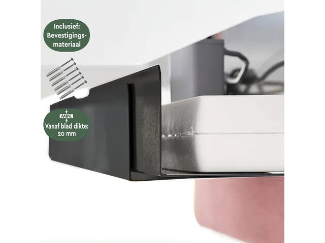 Kabelgoot BRASQ verstelbaar 75-150cm CT100 zwart