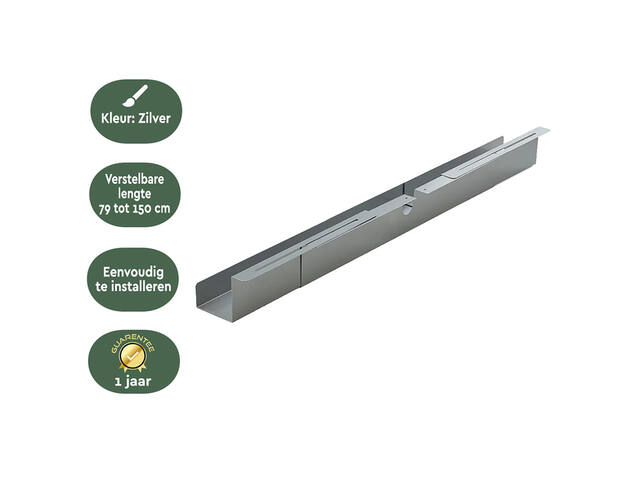Kabelgoot BRASQ verstelbaar 75-150cm CT100 zilver