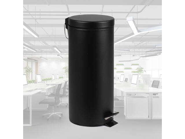 Pedaalemmer BRASQ 30 liter zwart