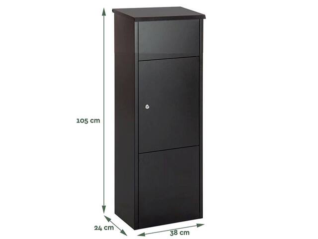 Pakketbrievenbus BRASQ 105x38x24cm PB400 Zwart