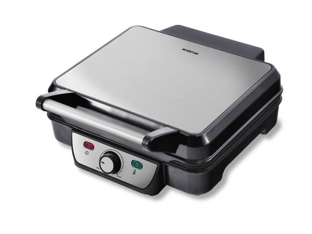 Contactgrill Inventum 1800 Watt zwart RVS