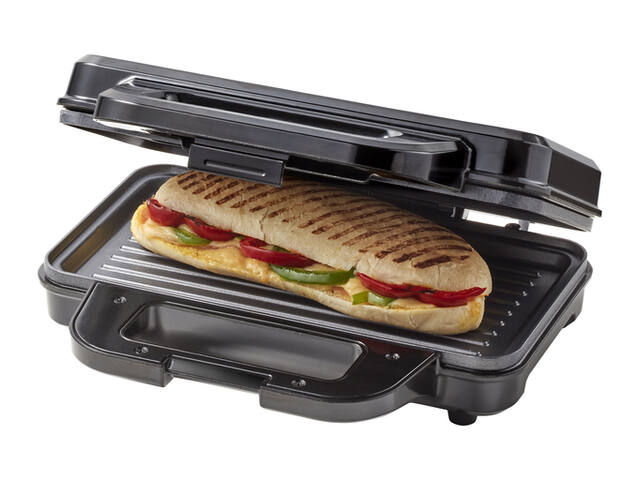Panini grill Tomado zwart RVS
