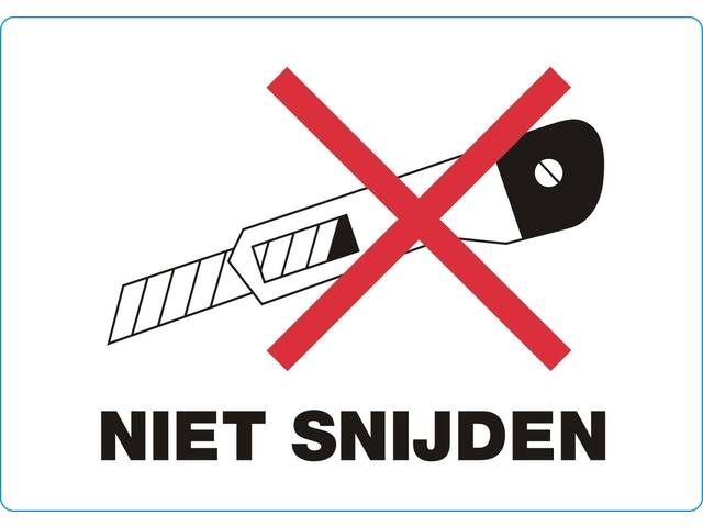 Waarschuwingsetiket niet snijden 500 stuks