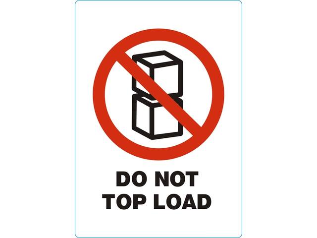 Waarschuwingsetiket do not top load 500 stuks