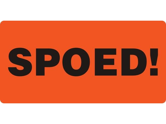 Waarschuwingsetiket spoed 500 stuks