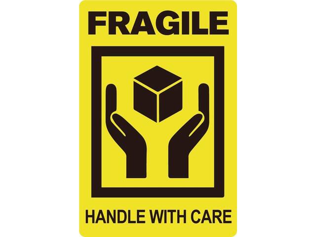 Waarschuwingsetiket fragile/handle with care 200st