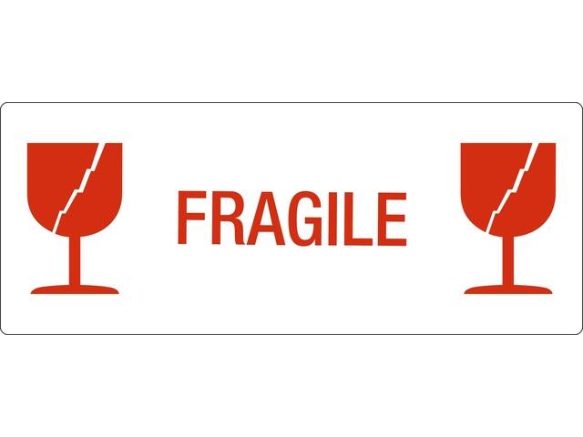 Waarschuwingsetiket fragile 500 stuks
