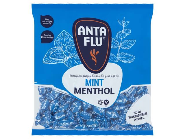 Keelpastilles Anta Flu mint zak 1 kilogram