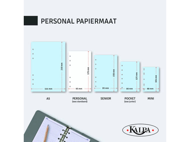 Agendavulling 2027 Kalpa Personal 7dagen/2pagina s