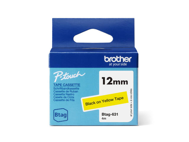 Labeltape Brother Ptouch Btag631 12mm geel