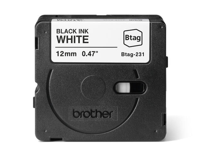 Labeltape Brother Ptouch Btag231 12mm wit