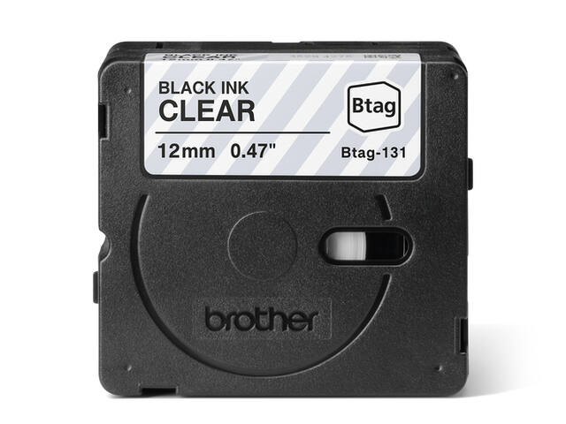 Labeltape Brother Ptouch Btag131 12mm transparant