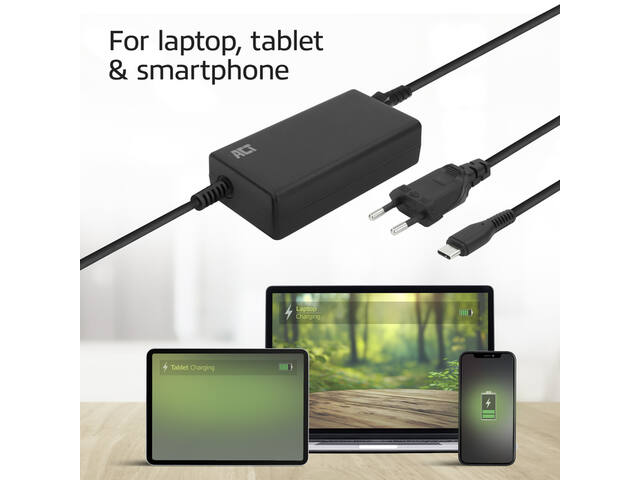 USB-C laptoplader met Power Delivery profielen 65W