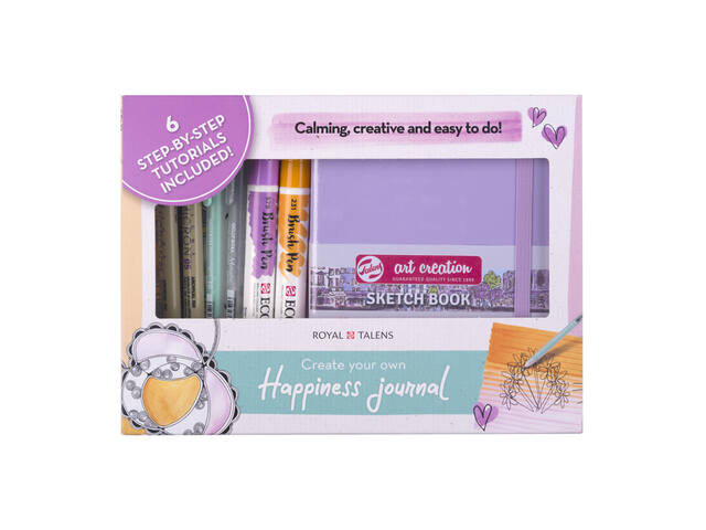Journal Royal Talens set 8delig paars