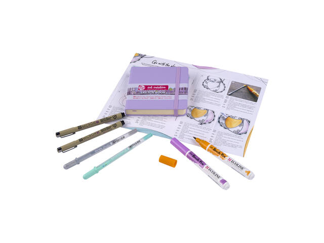 Journal Royal Talens set 8delig paars