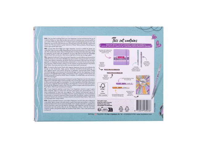 Journal Royal Talens set 8delig paars