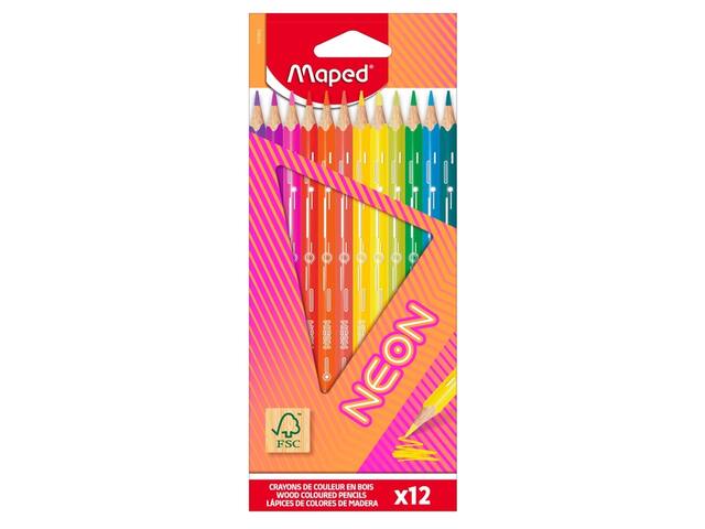 Kleurpotlood Maped Neon 12 kleuren
