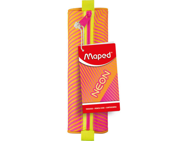 Etui Maped Neon rond oranje roze