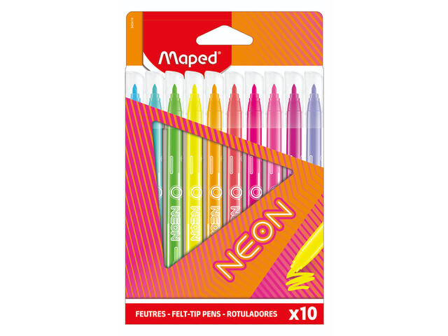 Viltstift Maped Neon set 10 kleuren