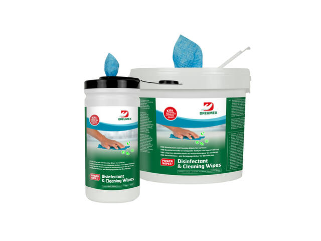 Desinfectiedoekjes Dreumex emmer 700 stuks blauw