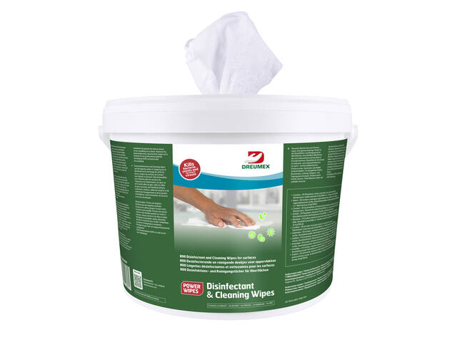 Desinfectiedoekjes Dreumex emmer 800 stuks wit