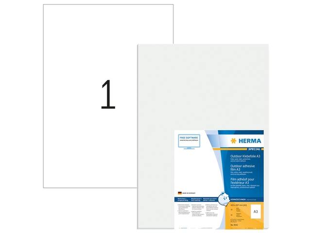 Etiket HERMA 9542 297x420mm weerbest rekbaar 10st