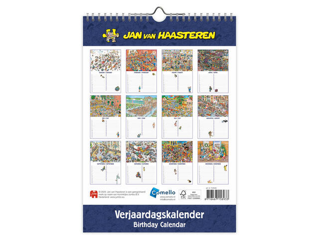 Verjaardagskalender Jan van Haasteren A4