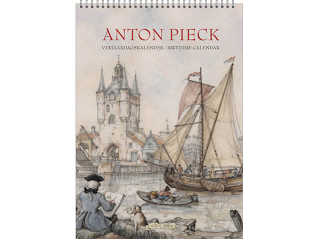 Verjaardagskalender Anton Pieck Zicht op haven A4