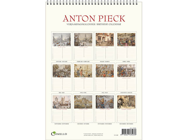 Verjaardagskalender Anton Pieck Zicht op haven A4