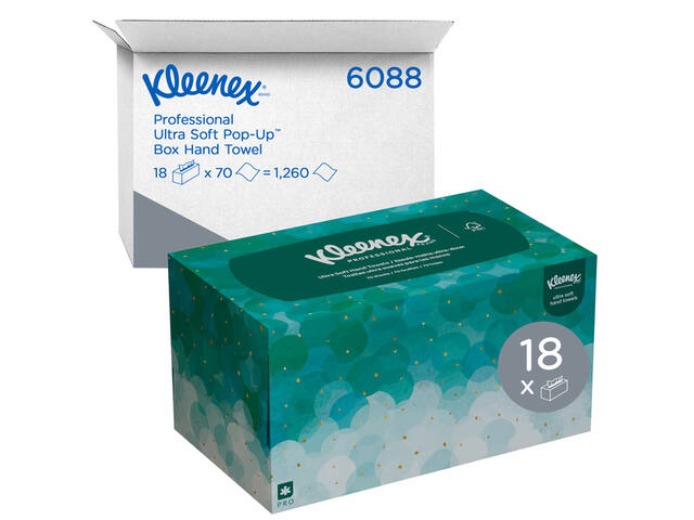 Handdoek Kleenex Ultra Popup 1laags 70 vel 6088