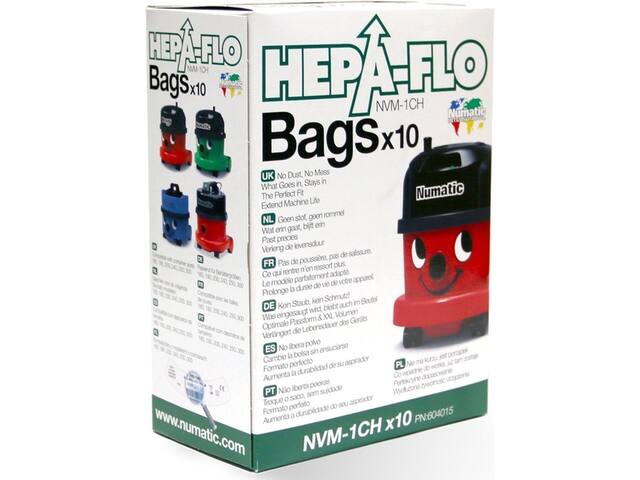 Stofzuigerzak Numatic Hepa Flo NVM-1CH micro 10s