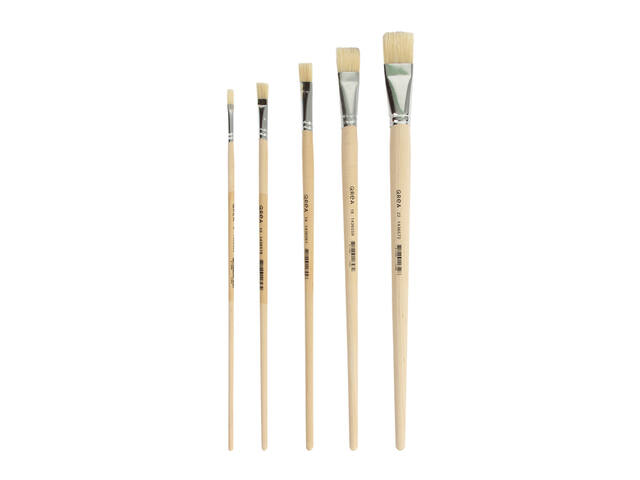 Kwast Qrea varkenshaar set a 5 breedtes