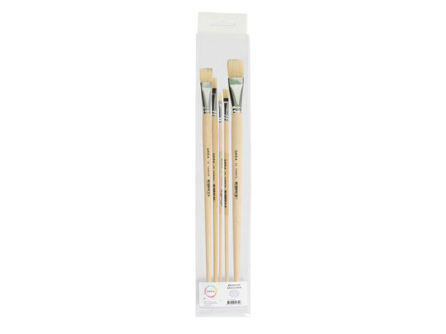 Kwast Qrea varkenshaar set a 5 breedtes