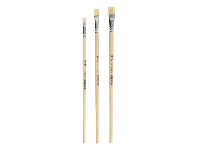 Kwast Qrea varkenshaar set a 3 breedtes