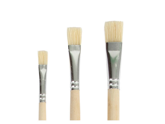 Kwast Qrea varkenshaar set a 3 breedtes