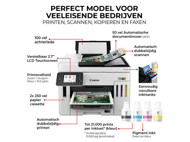 Multifunctional inktjet Canon MAXIFY GX7150