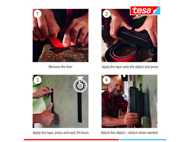 Klittenband tesa Ultra Power Lock Tape 100cmx25mm