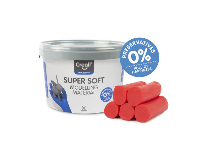 Klei Creall supersoft rood 1750gram