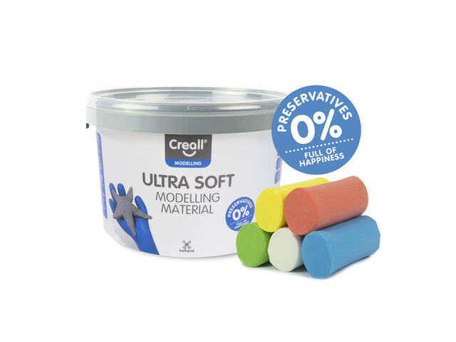 Klei Creall Play-it Ult Soft rd/bl/gn/gl/wt 1100gr