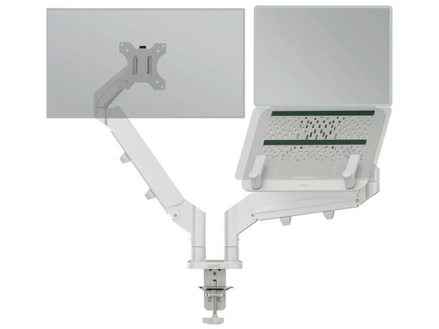 Monitor en laptoparm Leitz Ergo grijs