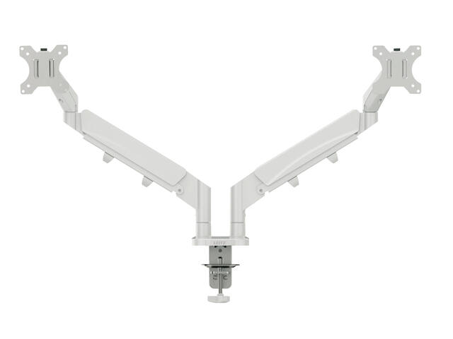 Monitorarm Leitz Ergo ruimtebesparend dubbel grijs