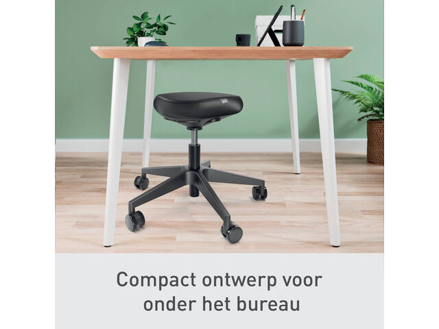 Zitkruk Leitz Ergo met wieltjes en comfortzitting
