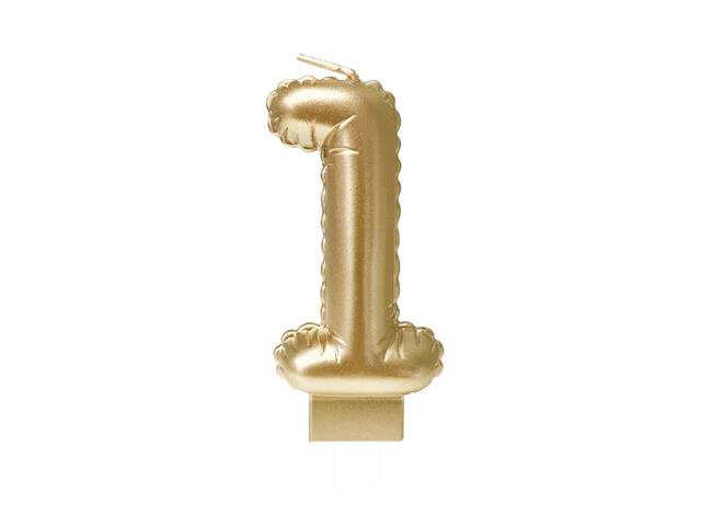 Foil balloon candle gold 1