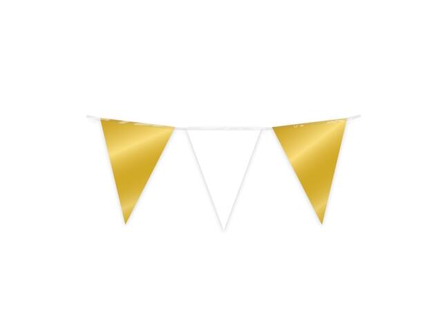 Party Flag Foil Gold and white