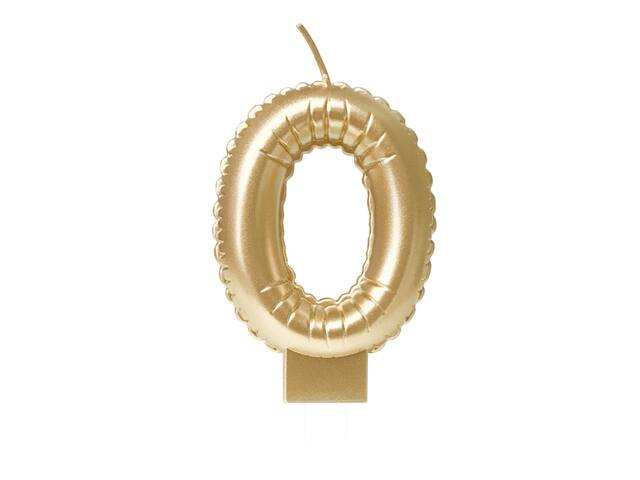 Foil balloon candle gold 0