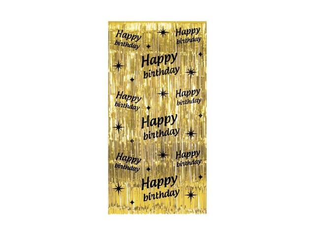 Classy Party Curtain Happy Birthday