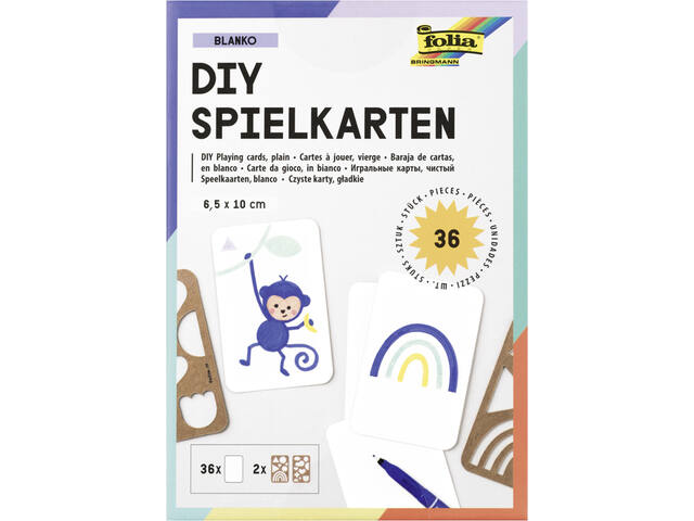 Speelkaarten Folia Blanco 6.5x10cm pak 36 stuks