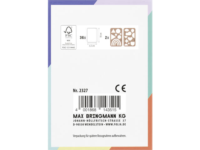Speelkaarten Folia Blanco 6.5x10cm pak 36 stuks