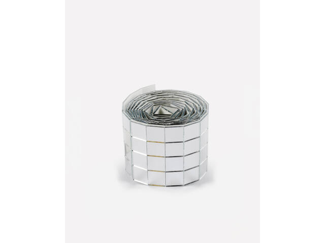 Mozaieksteentjes Folia zilver zelfklevend 10x10mm
