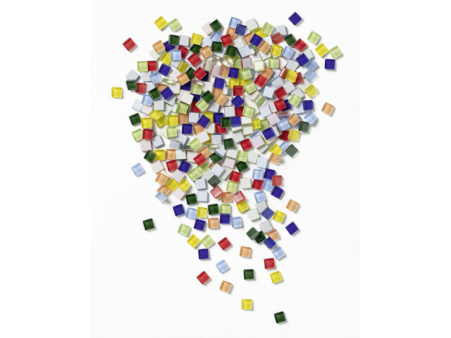 Mozaieksteentjes Folia 10x10mm glas basis assorti